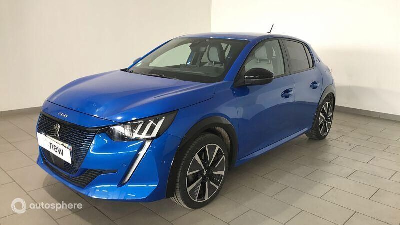 Bleu fonce Utilisé 2020 Peugeot e-208 GT-line Citadine | 12 499 € (Bon prix) - Image 1/4