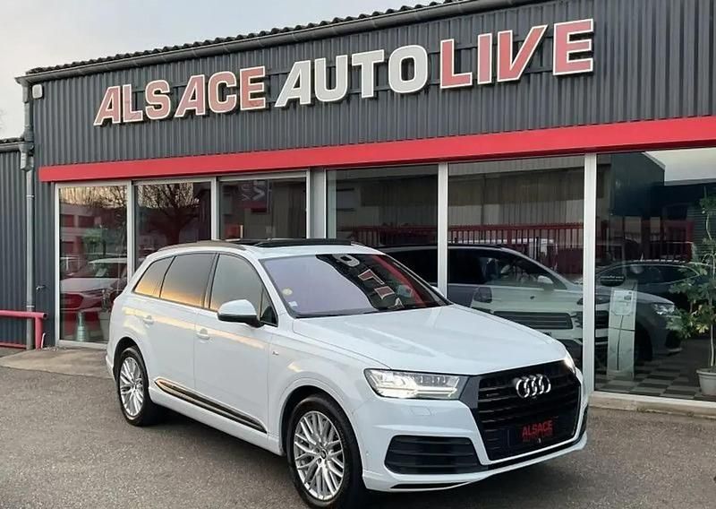 Blanc Occasion 2018 Audi Q7 S-Line SUV | 29 990 € (Prix juste) - Image 1/4