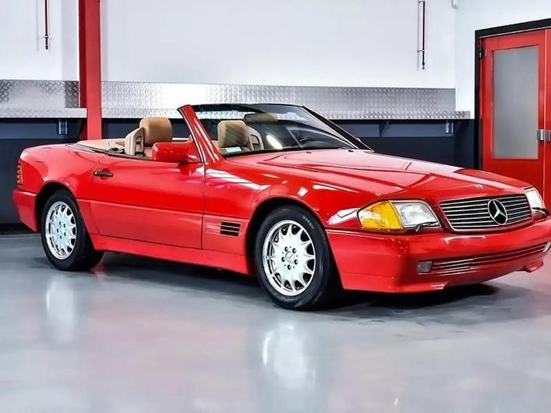 Rouge Occasion 1991 Mercedes SL500 Cabriolet | 22 500 € - Image 1/4