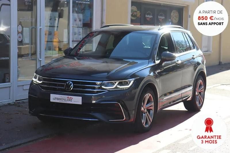 Gris Utilisé 2022 VW Tiguan Allspace R-line SUV | 34 990 € (Bon prix) - Image 1/4