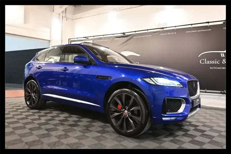 Bleu Utilisé 2016 Jaguar F-Pace R-Sport SUV | 27 950 € (Bon prix) - Image 1/4