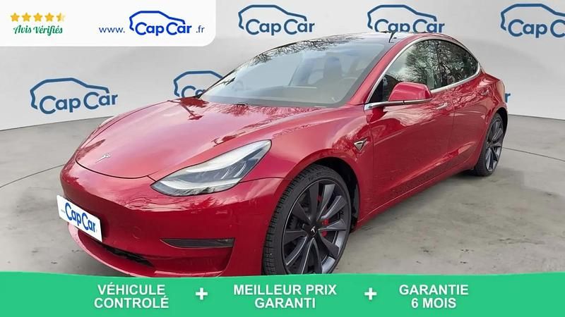 Rouge Occasion 2020 Tesla Model 3 Long Range AWD Berline | 20 990 € (Prix juste) - Image 1/4
