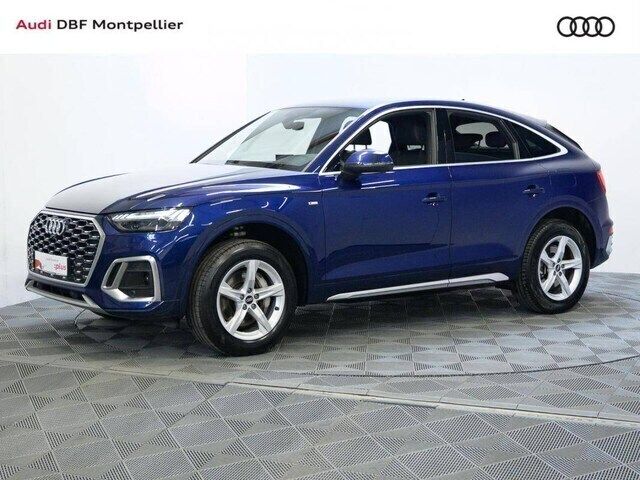 Bleu navarre métallisé Utilisé 2024 Audi Q5 Sportback S-Line SUV | 55 880 € (Prix juste) - Image 1/4