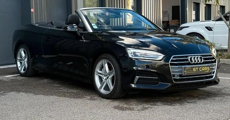 Noir Occasion 2018 Audi A5 Cabriolet S-Line Cabriolet | 35 990 € (Prix cher) - Image 1/4