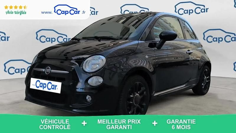 Noir Utilisé 2014 Fiat 500 S Citadine | 6 890 € (Prix cher) - Image 1/4