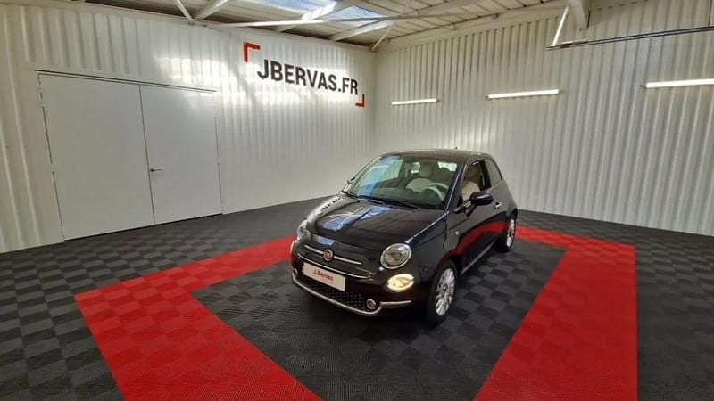 Noir Utilisé 2019 Fiat 500 Lounge Berline | 9 690 € (Prix juste) - Image 1/4