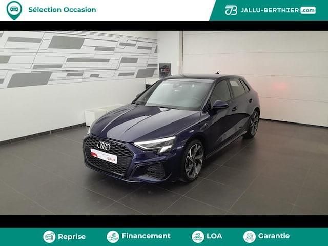 Bleu navarre métallisé Occasion 2022 Audi A3 S-Line | 29 790 € (Prix assez cher) - Image 1/4