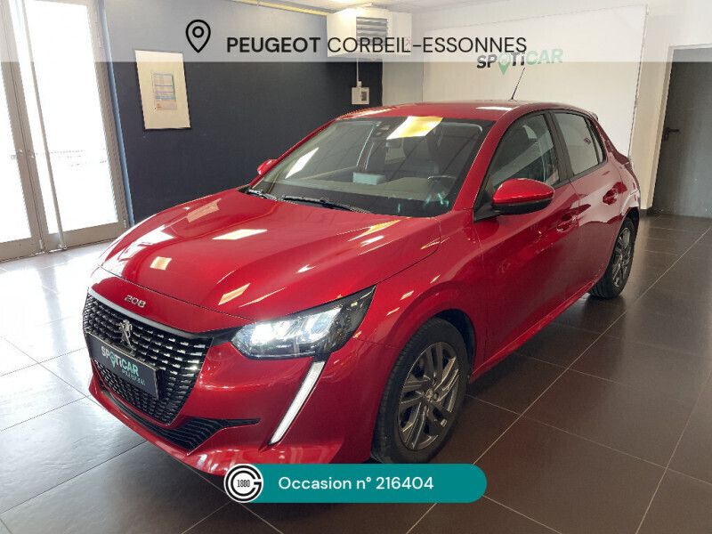 Rouge Utilisé 2021 Peugeot 208 Business-Line Citadine | 13 480 € (Prix juste) - Image 1/4