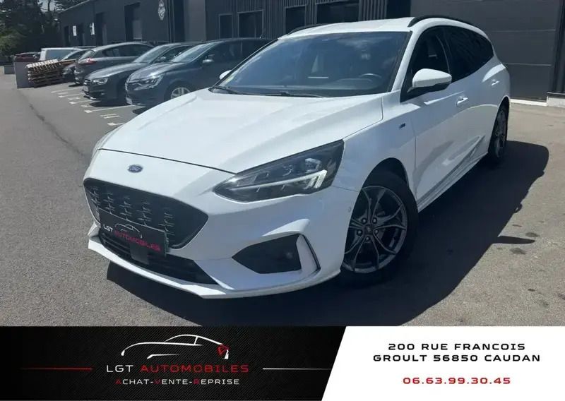 Blanc Utilisé 2021 Ford Focus ST-Line Break | 10 490 € (Bon prix) - Image 1/4