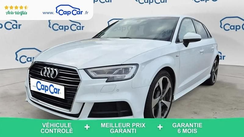 Blanc Utilisé 2018 Audi A3 S-Line Berline | 18 590 € (Prix juste) - Image 1/4
