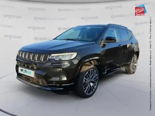 Solid black Occasion 2024 Jeep Compass Summit SUV | 29 499 € (Super prix) - Image 1/4