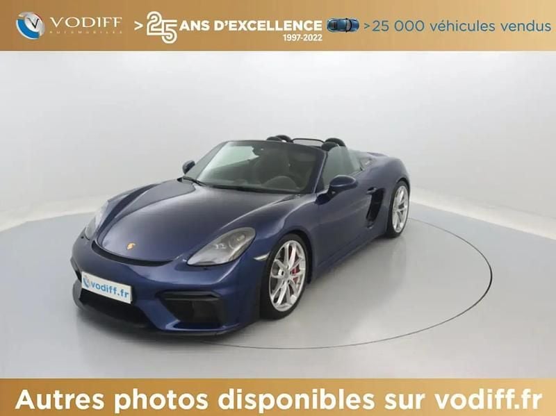 Bleu Occasion 2021 Porsche Boxster Spyder Cabriolet | 99 950 € - Image 1/4
