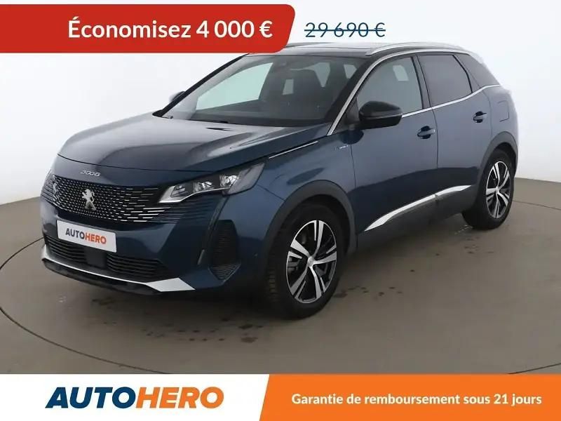Bleu Utilisé 2022 Peugeot 3008 GT SUV | 25 190 € (Prix assez cher) - Image 1/2