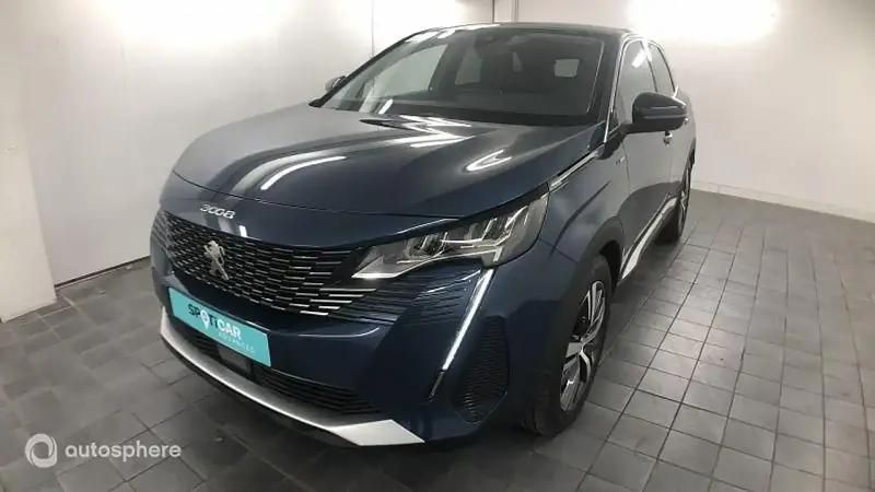 Bleu Utilisé 2022 Peugeot 3008 GT SUV | 25 799 € (Prix juste) - Image 1/4