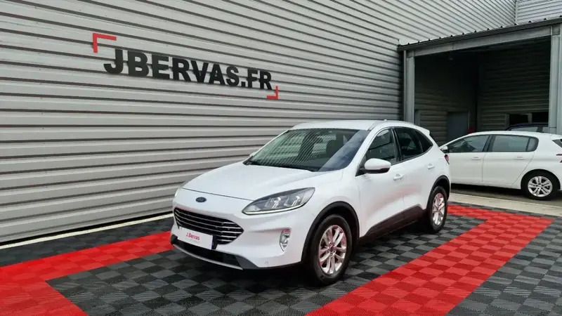 Blanc Utilisé 2022 Ford Kuga Titanium SUV | 17 990 € (Prix juste) - Image 1/4