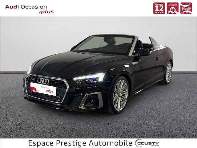 Noir mythe métallisé Utilisé 2023 Audi A5 Cabriolet S-Line Cabriolet | 53 690 € - Image 1/4