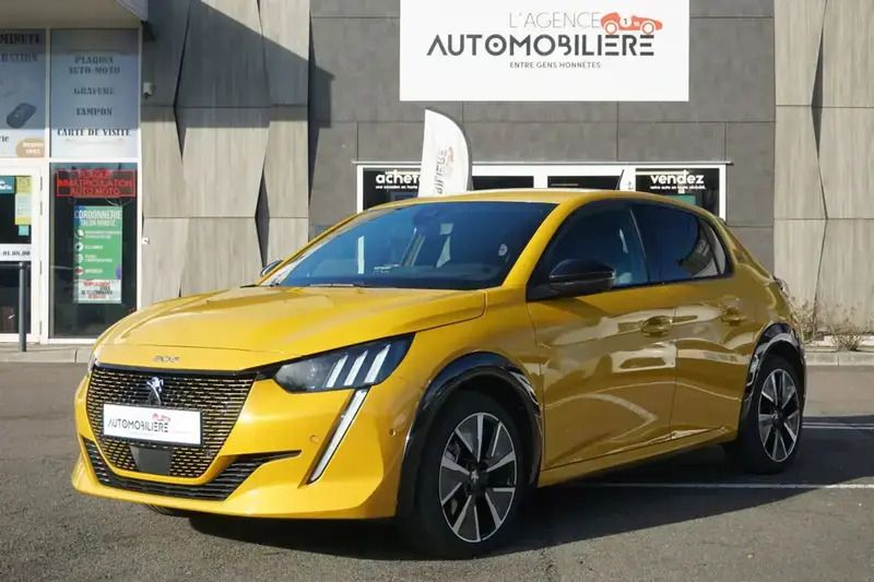 Jaune Occasion 2022 Peugeot e-208 GT Citadine | 21 490 € (Prix cher) - Image 1/2
