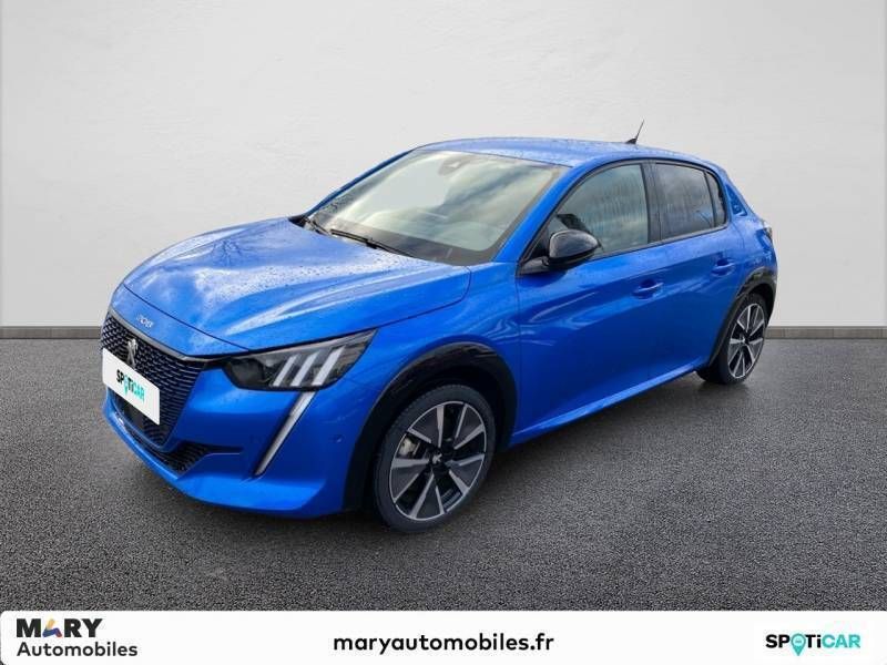 Bleue Utilisé 2022 Peugeot e-208 GT Citadine | 20 990 € (Prix assez cher) - Image 1/3