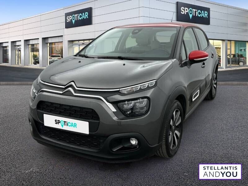 Gris Utilisé 2021 Citroën C3 PureTech Citadine | 11 290 € (Prix juste) - Image 1/4