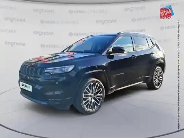 Solid black Occasion 2024 Jeep Compass Summit SUV | 28 999 € (Super prix) - Image 1/4