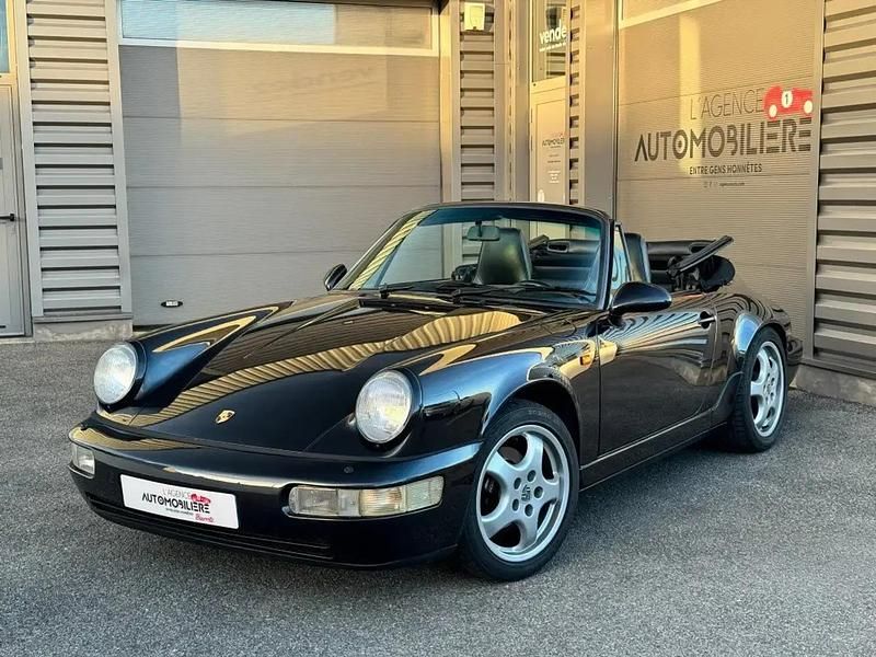 Noir Occasion 1990 Porsche 911 Carrera Cabriolet Cabriolet | 69 990 € - Image 1/4
