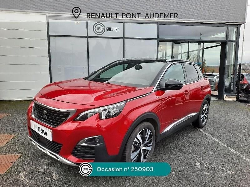 Rouge Occasion 2018 Peugeot 3008 GT-line SUV | 17 990 € (Prix juste) - Image 1/4