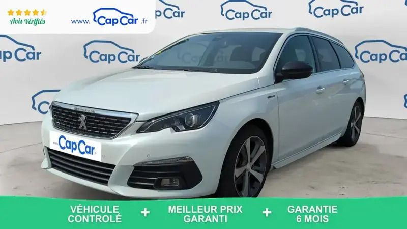 Blanc Utilisé 2018 Peugeot 308 GT-line Break | 11 590 € (Bon prix) - Image 1/4
