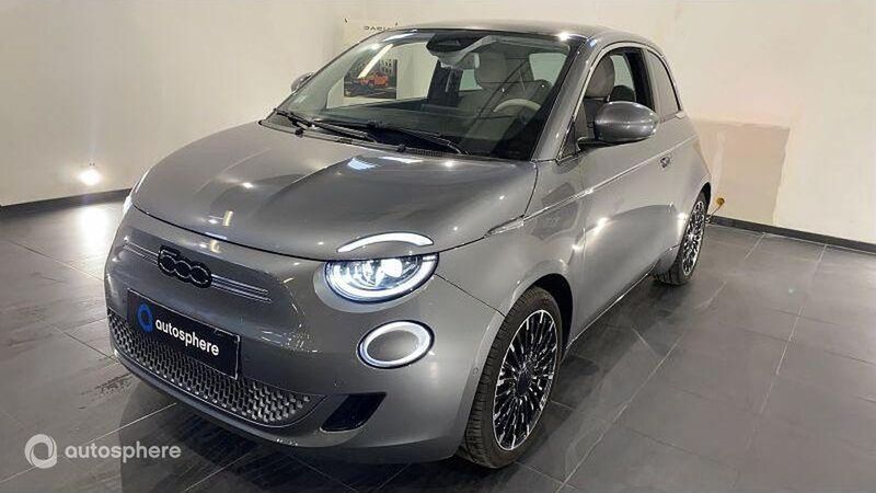 Gris fonce Utilisé 2023 Fiat 500e La Prima Berline | 18 999 € (Prix juste) - Image 1/4