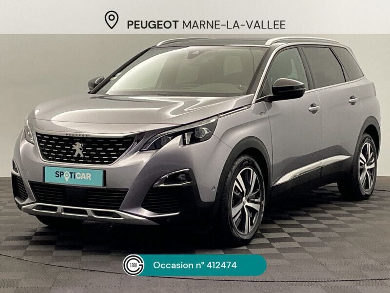 Gris Utilisé 2017 Peugeot 5008 GT-line Monospace | 17 480 € (Bon prix) - Image 1/4
