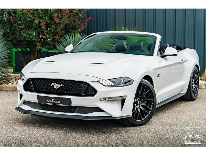 Blanc Utilisé 2018 Ford Mustang GT Premium Cabriolet | 46 990 € (Bon prix) - Image 1/4