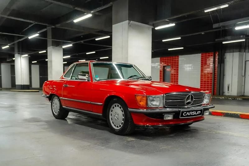 Rouge Occasion 1987 Mercedes SL500 Cabriolet | 54 900 € - Image 1/4