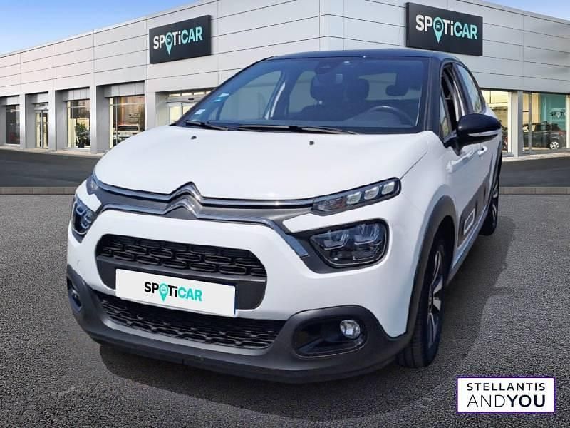 Blanc Utilisé 2021 Citroën C3 PureTech Citadine | 13 490 € (Prix juste) - Image 1/4