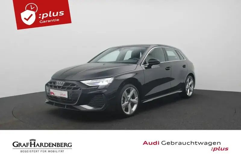 Noir Utilisé 2024 Audi A3 Sportback S-Line Berline | 37 980 € (Prix juste) - Image 1/4