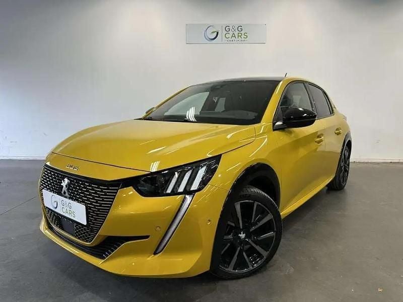 Jaune Utilisé 2022 Peugeot e-208 GT Citadine | 15 970 € (Super prix) - Image 1/4
