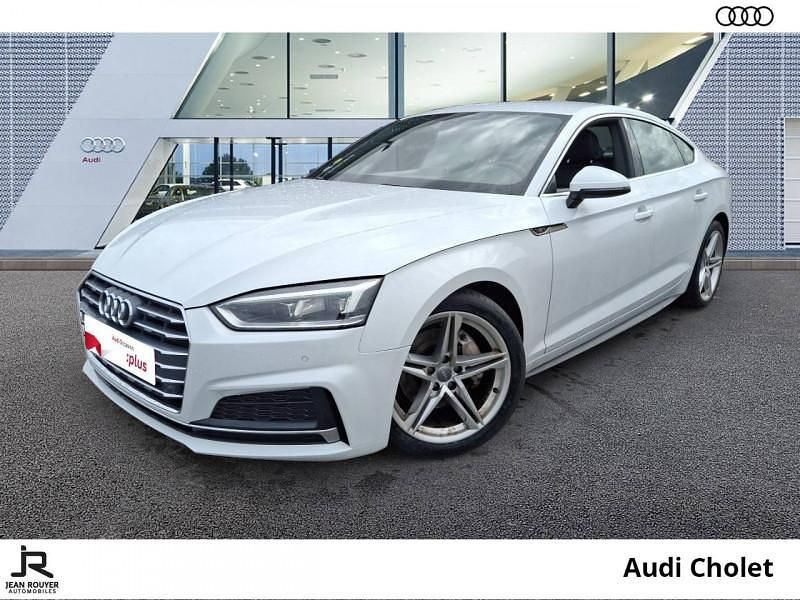 Blanc glacier métallisé Utilisé 2018 Audi A5 Sportback S-Line Berline | 25 990 € (Super prix) - Image 1/4