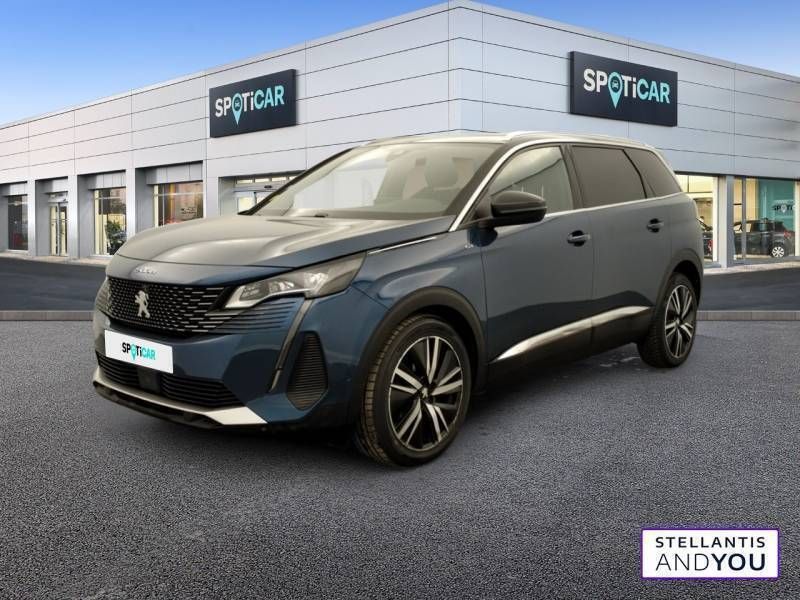 Bleu Utilisé 2021 Peugeot 5008 GT Monospace | 27 490 € (Prix assez cher) - Image 1/3