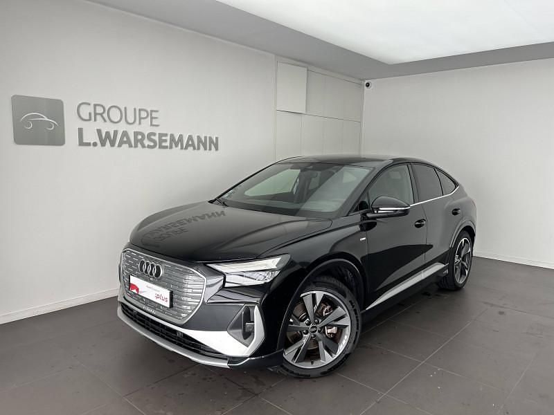 Noir mythe métallisé Occasion 2022 Audi Q4 Sportback e-tron Advanced SUV | 38 900 € (Prix assez cher) - Image 1/4