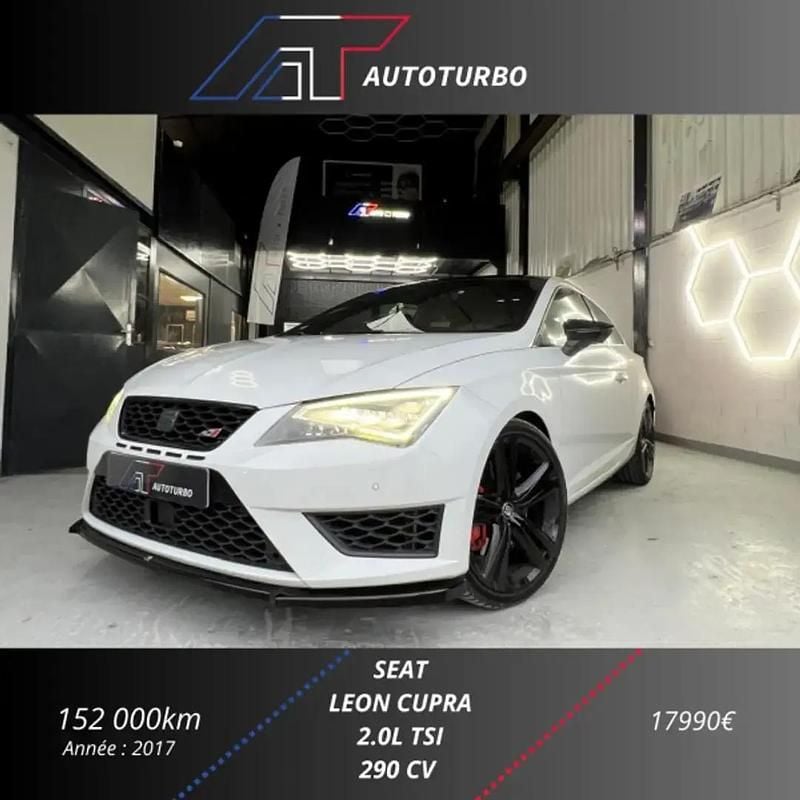Blanc Occasion 2017 Seat Leon Cupra 290 Berline | 17 990 € (Prix juste) - Image 1/4
