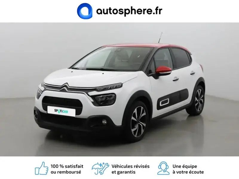 Blanc banquise Utilisé 2022 Citroën C3 PureTech Citadine | 15 499 € (Prix juste) - Image 1/4