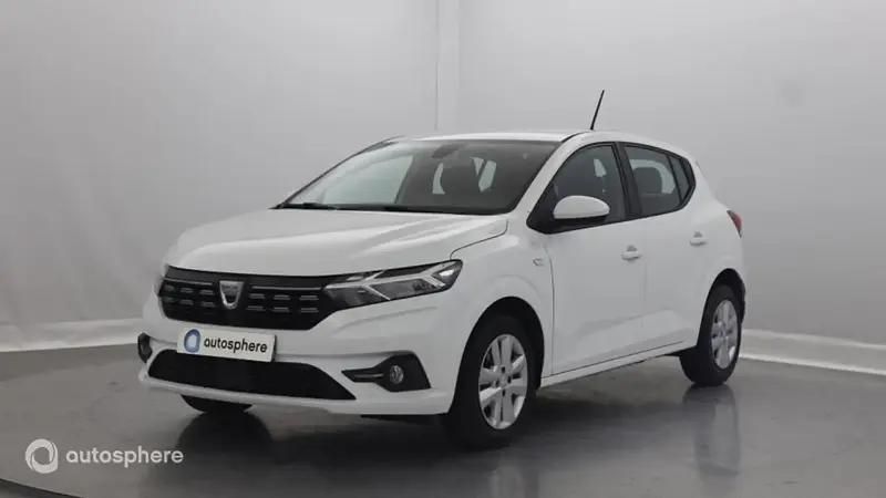 Blanc Utilisé 2022 Dacia Sandero Comfort Citadine | 12 999 € (Bon prix) - Image 1/4