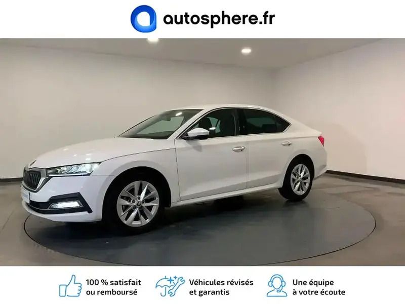 Blanc cristal spéciale Utilisé 2020 Skoda Octavia Style Berline | 21 499 € (Prix juste) - Image 1/4