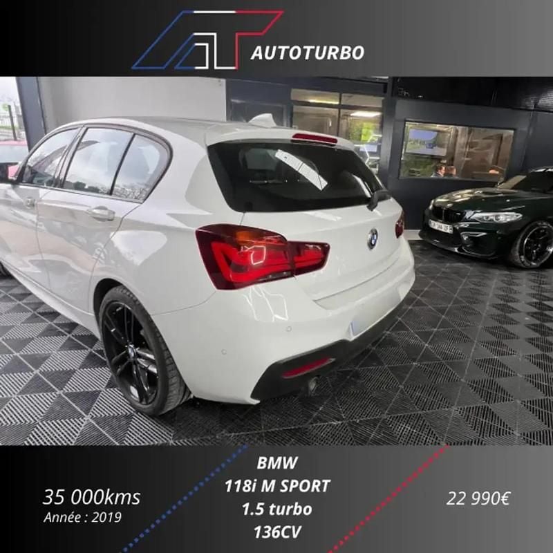 Occasion BMW 118 M Sport 137 ch (100 kW) 2019 Blanc Citadine