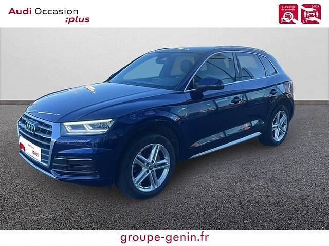 Bleu navarre métallisé Utilisé 2018 Audi Q5 S-Line SUV | 29 390 € (Prix juste) - Image 1/4