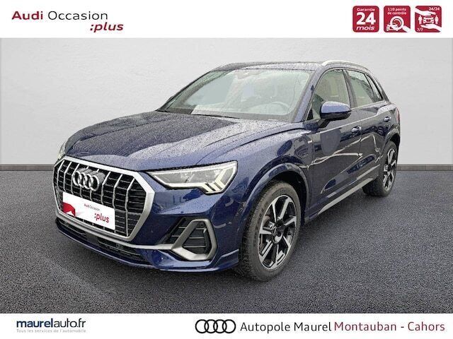 Bleu navarre métallisé Utilisé 2021 Audi Q3 S-Line SUV | 29 999 € (Bon prix) - Image 1/4