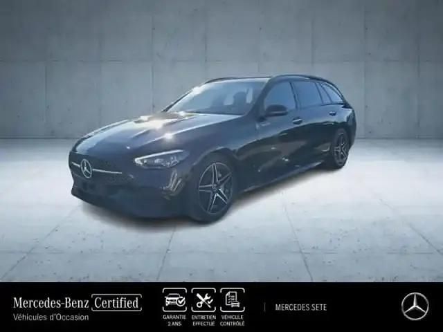 Noir obsidienne métallisé Occasion 2025 Mercedes C220 AMG line Break | 69 990 € - Image 1/4