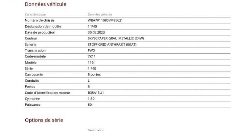 Occasion 2018 BMW 114 Sport Line Citadine | 14 990 € (Prix juste) - Image 1/3