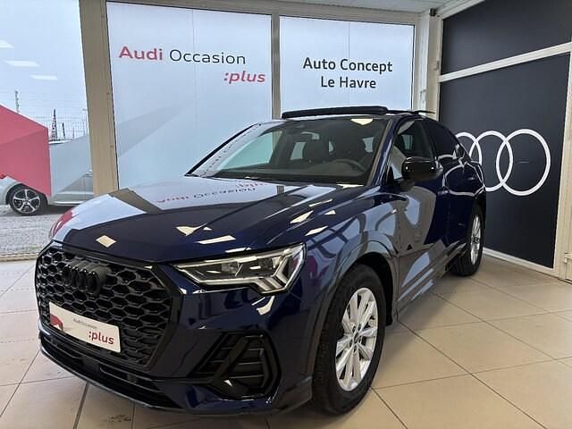 Bleu navarre métallisé Occasion 2025 Audi Q3 Sportback S-Line SUV | 44 990 € (Prix juste) - Image 1/4