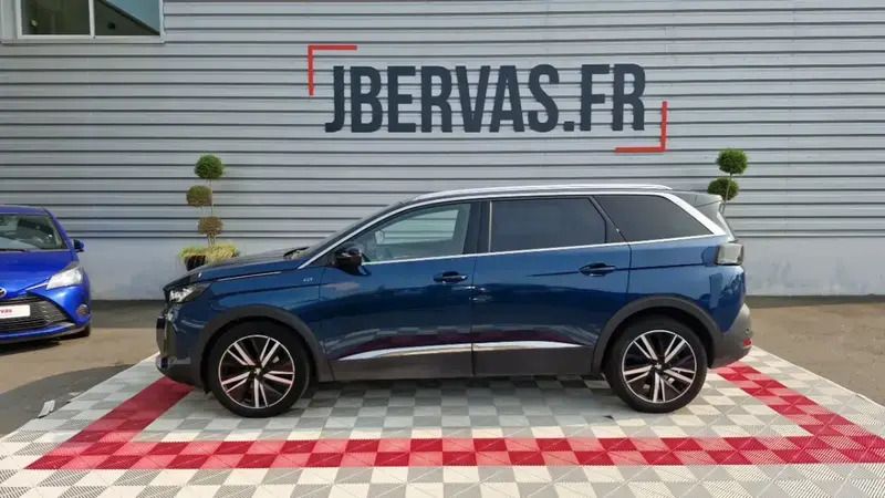 Bleu Utilisé 2021 Peugeot 5008 GT Monospace | 23 799 € (Prix assez cher) - Image 1/4
