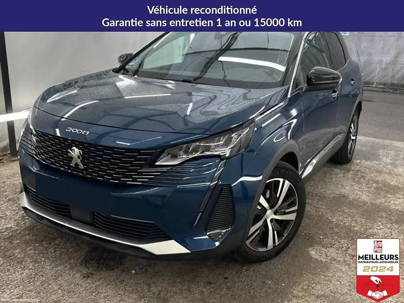 Bleu Utilisé 2021 Peugeot 3008 Allure SUV | 17 900 € (Prix juste) - Image 1/4