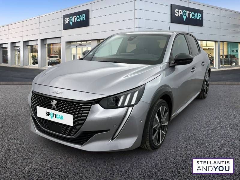 Gris Utilisé 2021 Peugeot e-208 GT Citadine | 13 490 € (Prix juste) - Image 1/3